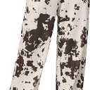 RoseSeek Women's Y2K Camo Maple Leaf Print Sweatpants Baggy Hip Pop Elastic Waist Long Pants Streetwear S