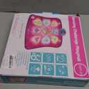 SUNLIN Dance Mat - Rhythm Step Play Mat - Dance Game Toy Pad with LED Lights, Gift for Kids Girls 3-12, Adjustable Volume, Built-in Music, 3 Challenge Levels (Pink)