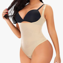 Thong Shapewear Bodysuit for Women Tummy Control Open Bust Body Shaper Slimmer Shaping Thong L