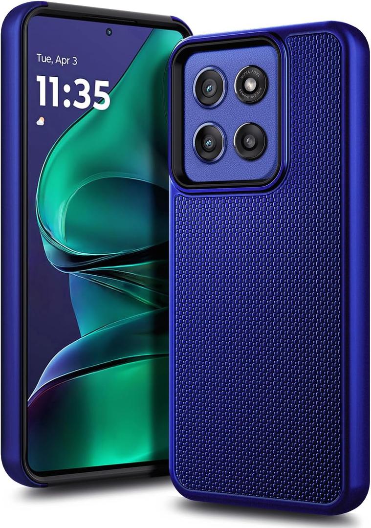 Compatible with Motorola Moto G-Stylus-2025 Case Blue | Full-Body Protective Dual Layer Hybrid Shockproof Phone Cover, 12FT Mil-Grade Drop Tested