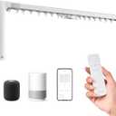 VEVOR Smart Electric Curtain Track, 71-118 inch Adjustable Length, Motorized Rod with Remote, Ceiling and Wall Mount, Automated Curtain Track System Compatible with Alexa, Google Home, App Control