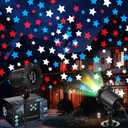Independence Day Projector Lights 4th of July Projector Patriotic Waterproof Outdoor Indoor LED Spotlight with Dynamic American Flag Patterns for Garden Yard Party Decor(Star)