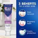 Crest 3D White Advanced Luminous Mint Teeth Whitening Toothpaste, Crest Toothpaste, 3.7 oz Pack of 5 Helps Remove Surface Stains, Whitens Teeth, Strengthens Tooth Enamel, Protects Against Cavities EXPSE28