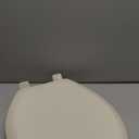 Round Toilet Seat Soft Close 16.5", Standard Universal Toilet Lid Round with PP Material Safe, Easy to Clean and Install, Ergonomic design, Never Loosens,2 Years Support, Almond Plastic