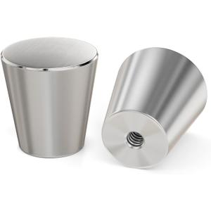 homdiy 5 Pack Brushed Nickel Cabinet Knobs Round Kitchen Dresser Handles for Drawer Metal Hardware