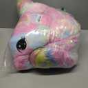 44 Inch Giant Color Unicorn Stuffed Animal Pillow, Cute Soft Big Unicorn with Rainbow Wings Large Plush Toy, Gifts for Girlfriend Girl Boy Kids Christmas Birthday Valentines