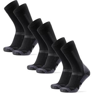 DANISH ENDURANCE Merino Wool Hiking Socks for Men & Women, Breathable, Anti-Blister Socks for Outdoors, 3 or 5-Pack (S)