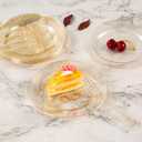120 Pieces Glitter Gold Plates with Plastic Forks, Gold Dessert Plates for 60 Guests, Heavy Duty Gold Plates, 60pcs 6.5" Gold Plastic Plates and 60pcs Plastic Forks Disposable Plates