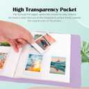 256 Pockets Photo Album for Fujifilm Instax Mini Camera, Polaroid Camera, Leather Cover, Photo Album for Instax Mini 12 11 9 40 90 8 7 Evo LiPlay Instant Camera, 2x3 Photo Albums for Christmas, Purple