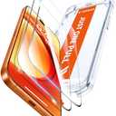 TORRAS Unbreakable for iPhone 17 Pro Screen Protector, 9H+ Military-Grade,12 FT Shatterproof, Aerospace Tempered Glass 2 Pack - Full Coverage, Anti-Scratch, Bubble-Free, Easy Installation,6.3 inch