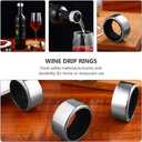 Cabilock Stainless Steel Wine Bottle Collar Drip Rings Leakproof Wine Drip Stop Device for Home Bar Party Use 12 Pieces