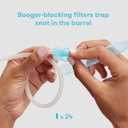 Frida Baby NoseFrida SnotSucker for Baby, Nasal Aspirator for Baby, Nose Sucker Baby Nasal Aspirator for Baby, Congestion Relief with 24 Extra Hygiene Filters