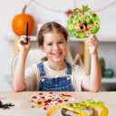 Fovths 24 Pack Fall DIY Foam Picture Frames Craft Kit Thanksgiving Autumn Pumpkin Photo Frame Ornaments with 300 Stickers for Thanksgiving Gifts Holiday Home Party Activities