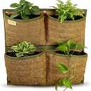 Vertical Garden Planter, 4 Pocket, Vertical Planter, wall planters for Outdoor Plants, Plant wall, Hanging planters for Indoor Plants, for Herbs, Patio Decor, Balcony Decor, Indoor Garden