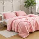 Ultra-Soft Twin/Twin XL Comforter Set for Girl Women College Dorm - Cozy Comfy 1 Down Alternative Bed Blanket Comforter and 1 Pillowcase Lightweight but Warm for All Season - Blush Light Pink