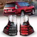 FIONE for Lexus GX460 Tail Light Assembly 2014-2022 Black Housing Rear Brake Lamp Replacement Left Driver and Right Passenger Side 8156160B11 8155160B31