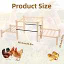 Chicken Perch, Natural Beech Wood Roosting Ladder, Chick Perch for Strong Wooden Roosting Bar for Poultry, Jungle Gym & Toys.