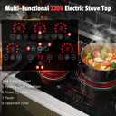30 Inch Electric Cooktop 9000W Built-in 5 Burner 240V Hard Wired, 30 Inch D590137