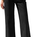 GRAPENT Wide Leg Jeans for Women High Waisted Straight Leg Stretchy Cropped Denim Pants with Pockets Jean Trousers Size M