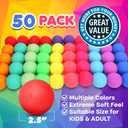 50 Pack Slow Rising Stress Ball, Large Box Stretchy Squishy Ball for Anxiety Relief, Pull Stretch Fidget Toys Bulk for Students, Value Set for Teacher, Offices & Group Therapy