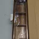 HTB Small Tea Bag Box Wooden, 3 Compartments Acacia Wood Tea Bag Chest with Handle, Mini Countertop Divided Storage Container for Beverage Supplies, Sugar, Sweeteners, Individual Packets (Acaica Wood ) Pack Of 1