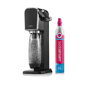 SodaStream Art Sparkling Water Maker (Black) with CO2 and Dishwasher Safe Bottle
