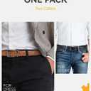 CHAOREN Reversible Belt Men 1 Piece - 1.25" Leather Dress Belt - Trim to Fit for Elegant Style (L)