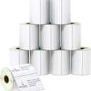 BETCKEY - 4" x 2.5" (102 mm x 64 mm) Shipping & Multipurpose Labels Compatible with Zebra & Rollo Label Printer,Premium Adhesive & Perforated [10 Rolls, 6200 Labels]