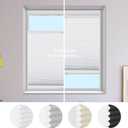 MYshade Top Down Bottom Up Shades Light Filtering Shade Cordless Blinds for Indoor Windows Honeycomb Cellular Sheer Window Blinds & Shades Easy to Install 41" W X 72" H (White)