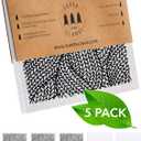 2 x SUPERSCANDI 5 Pack Swedish Dishcloths for Kitchen - 100% Biodegradable & Compostable Reusable Paper Towels Washable, Food-Safe & Without Plastic - Dish Rags for Any Surface, Line Knitting Black
