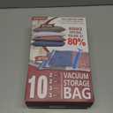 10 Space Saver Vacuum Sealed Storage Bags (2 Jumbo/ 2 Large/ 3 Medium/ 3 Small) with Hand Pump, Seal Bags for Clothing, Comforters, Pillows, Towel, Blanket Storage, Bedding