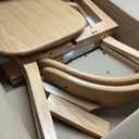 Modern Dining Chairs, Oak Solid Wood Kitchen Chairs, Sturdy Wooden Seats for Dining Room and Living Room (2, Natural), 19.3" L x 16.93" W x 31.5" H