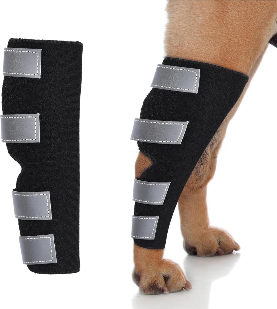 Dog Rear Leg Braces - Braces for Back Legs - Medium-Sized Dog Ankle and Small Dog Knee - Leg Sleeve, Hock and Ankle Support - Joint Wrap Compression Brace for ACL Tear - Canine Broken Leg Protector - 2 Pack