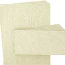 Best Paper Greetings 96 Pack Parchment Stationery Set (48 Textured Paper w/Matching Envelopes) for Writing Letters, Resumes, Business Use (Printer Friendly 8.5 x 11 In) - Writing Paper with Envelopes