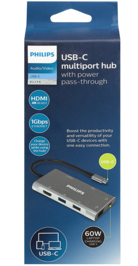 Philips USB-A C Multiport hub With Power
