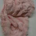 Smoofy Faux Fur Throw Blanket for Couch  Blush Pink Fluffy Cozy Rabbit Fleece, Plush Soft Bubble Blanket for Sofa & Bed, for Mom, Warm Fuzzy Home Room Decor Throw 50" x 60"