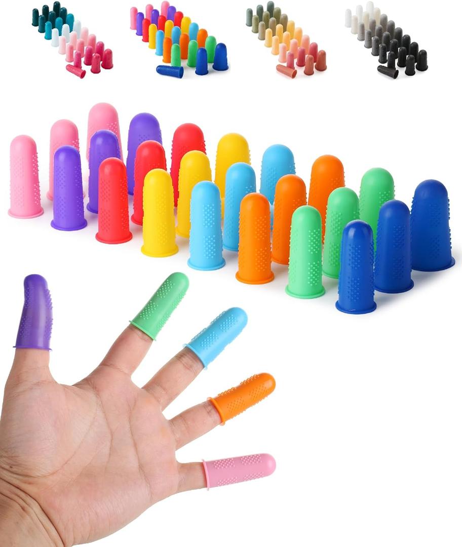 Mr. Pen- Hot Glue Gun Finger Protectors, 24 pcs, Silicone Thimble Finger Guard for Hot Glue (Multi-color)