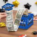 4 x 2026 Graduation Money Box Blue, Class of 2026 Cash Gift Box, Graduation Party Money Holder Box, Congrats Grad Decorations for High School & College