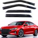 KPY Rain Guards Fit for 2017-2020 Hyundai Elantra, Out-Channel Window Visors Vent Wind Deflectors 4PC, Car Accessories for 17-20 Elantra (Excludes GT)