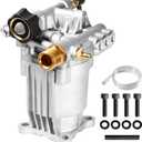 YAMATIC 3/4" Shaft Horizontal Pressure Washer Pump 3400 PSI @ 2.5 GPM Replacement Pump for Power Washer Compatible with Homelite, Troybilt, Simpson, Karcher Honda GC160 GC190 AR rmv 2.5g30 and More