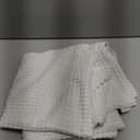 CaliTime Throw Pillow Covers Pack of 2 Comfy Corduroy Corn Striped Waffle Decorative Cushion Cases for Couch Sofa Bed Farmhouse, 18 X 18 Inches, Cream