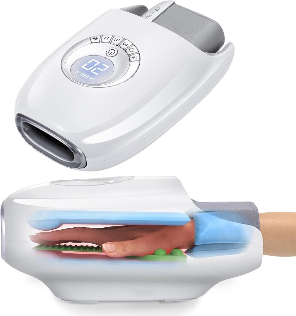 Hand Massager with Heat and Compression, Shiatsu Deep Kneading Rollers Massage for Arthritis and Carpal Tunnel Relief, Gifts for Mom Dad Women Men, Relax for Office Home