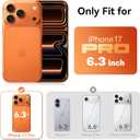 for iPhone 17 Pro Case with Stash Lens Stand and 9H Screen Protector, Compatible with MagSafe, Military-Grade Drop Protection Phone Case for iPhone 17 Pro, 360 Full Protection, Frosted Clear