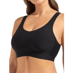 SHAPERMINT Wireless Bras for Women No Underwire Small to Plus Size Bralettes with Support and Natural Lift (Black, XL)