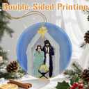 2 x Nativity Scene Christmas Ornament, Jesus Birth Christmas Ornament, Holy Family Decoration, Religious Holiday Decor | Gifts for Christian, Gifts for Religious Women - Style D