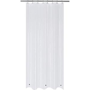 Mrs Awesome 48x84 Stall Shower Curtain Liner with 3 Magnets Clear PEVA 8G Thick & Heavy Duty Plastic Shower Curtain for Bathroom, Waterproof, 48 x 84 inches, Clear