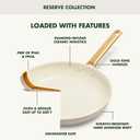 GreenPan Hard Anodized Healthy Ceramic Nonstick 8" and 10" Frying Pan Skillet Set, Gold Handle, PFAS-Free, Dishwasher Safe, Oven Safe, Cream White