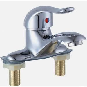 Sink Mixing Valve Switch Bathroom Accesories Stainless Steel Sink Mixer Tap Valve Tool Double-Hole Hot and Cold Water Faucet Bathroom(Zinc Alloy)