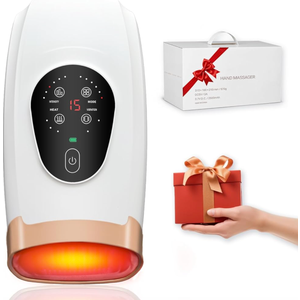 Hand Massager with Heat and Compression, Hand Massage with 2 Vibration 6 Modes 6 Intensities, Electric Hand Massager for Arthritis and Carpal Tunnel Relief, Mother's Day Gifts for Women Men, White