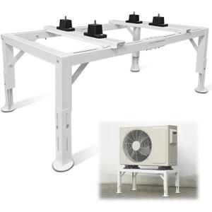 Mini Split Stand, Heavy Duty Adjustable Mini Split Ground Stand for 9000-36000 BTU Ductless Air Conditioners Heat Pumps, 440LBS Load Capacity